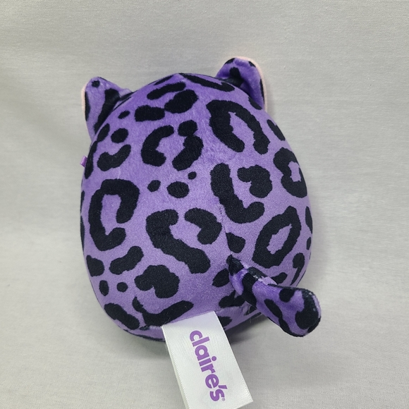 Squishmallow Elida The Leopard Purple Cat 5 in Claire’s Exclusive - Picture 2 of 4